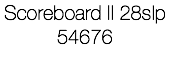 Scoreboard II 28slp
54676